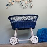 Landau in blue rattan