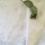 Old damascened white tablecloth