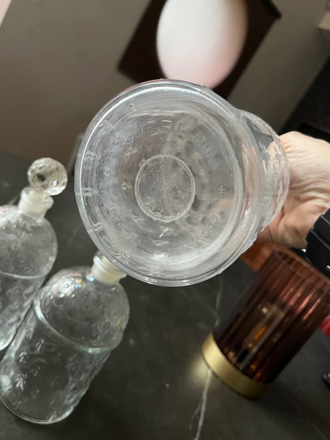 Lot of 3 old Guerlain perfume bottles with bees