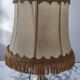 Brass lamp with vintage mother-of-pearl lampshade