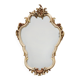 Italian Rococo Style Cream and Gilt Wall Mirror with Shell Crest, 20th Cent
