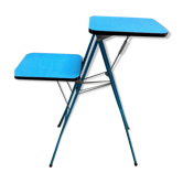 Side table or support for video projector in blue formica