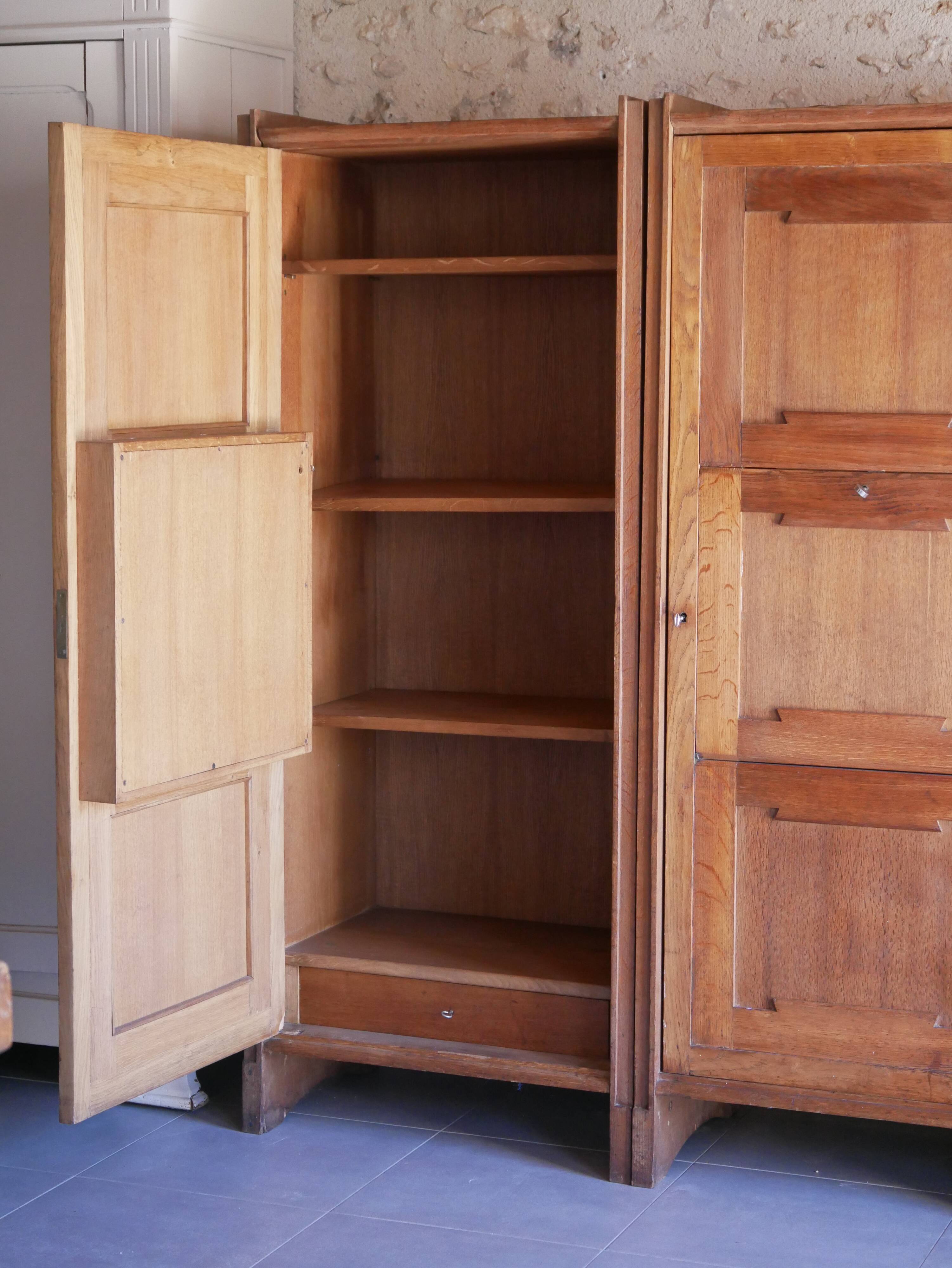 Pair of twin secretary cabinets