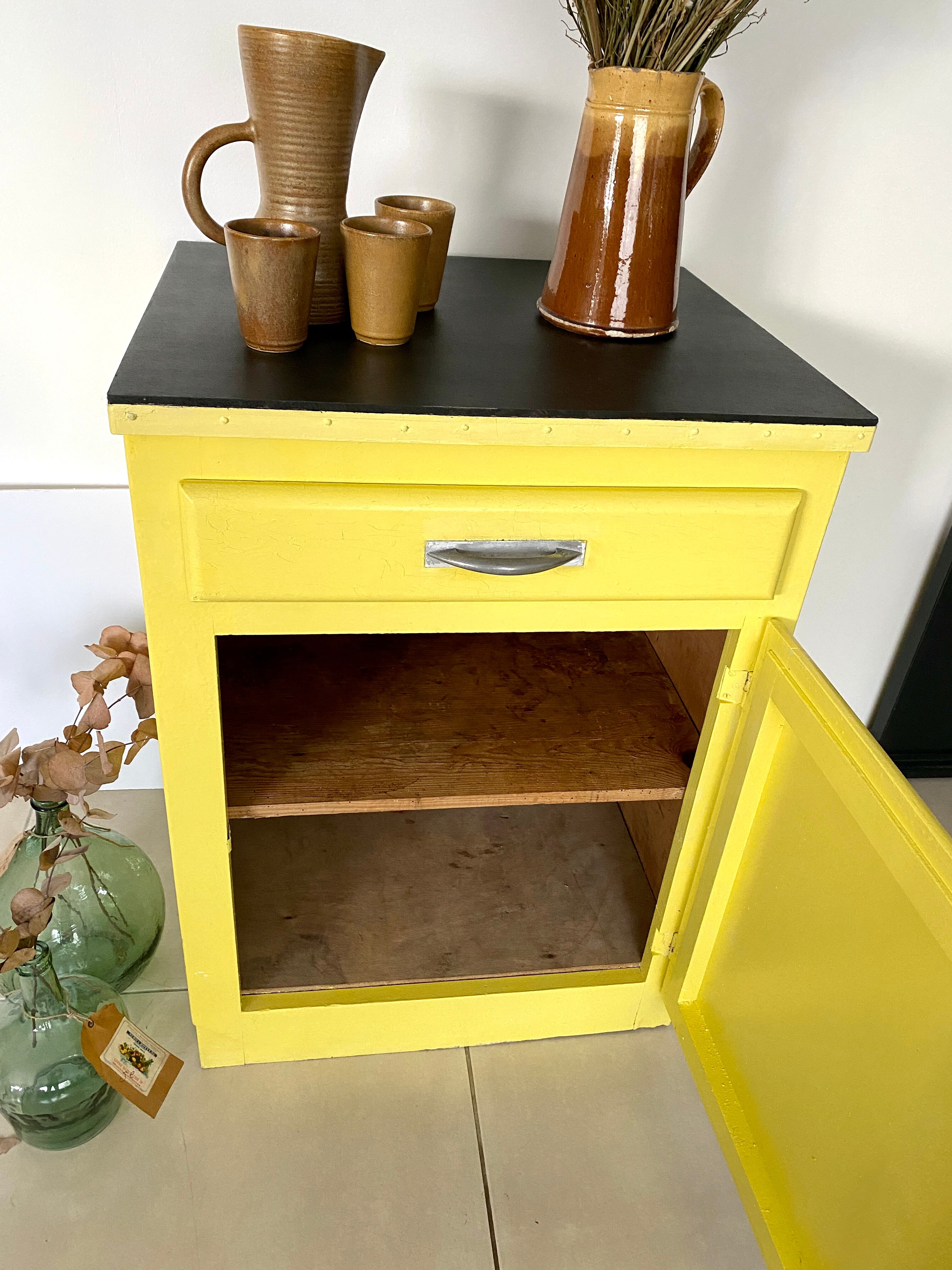 Old yellow vintage jam maker