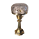 Large brass lamp with its crystal dome electricity redone in the 70s 50x22 cm