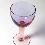 Large Vintage Murano Bicolor Wine Goblet / Murao / Italy / 1980s