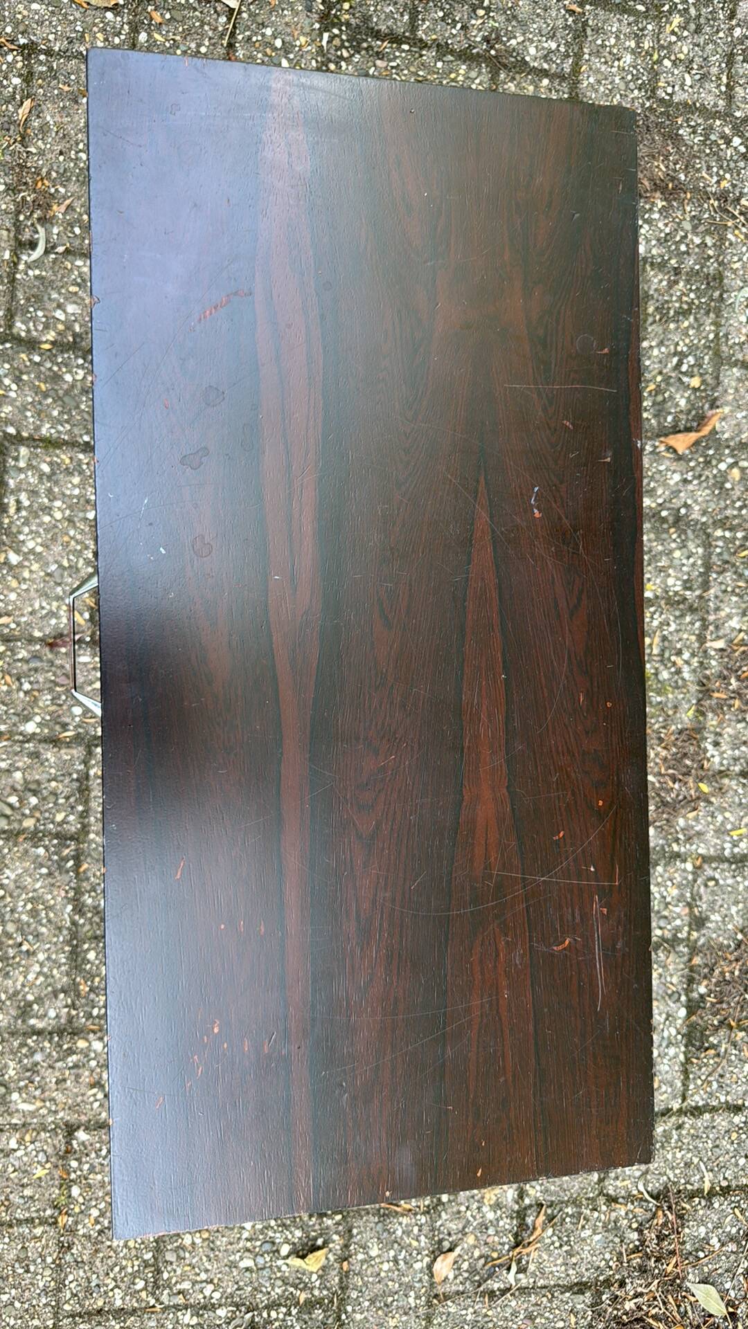 Vintage rosewood bedside table.