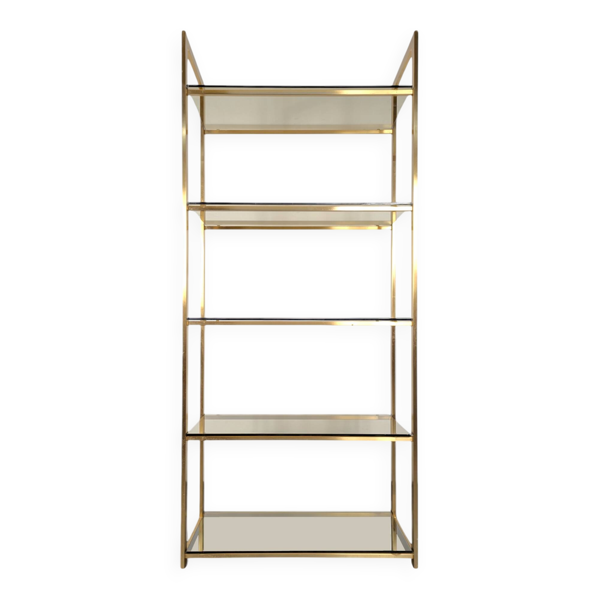 Artelano shelf in metal and smoked glass