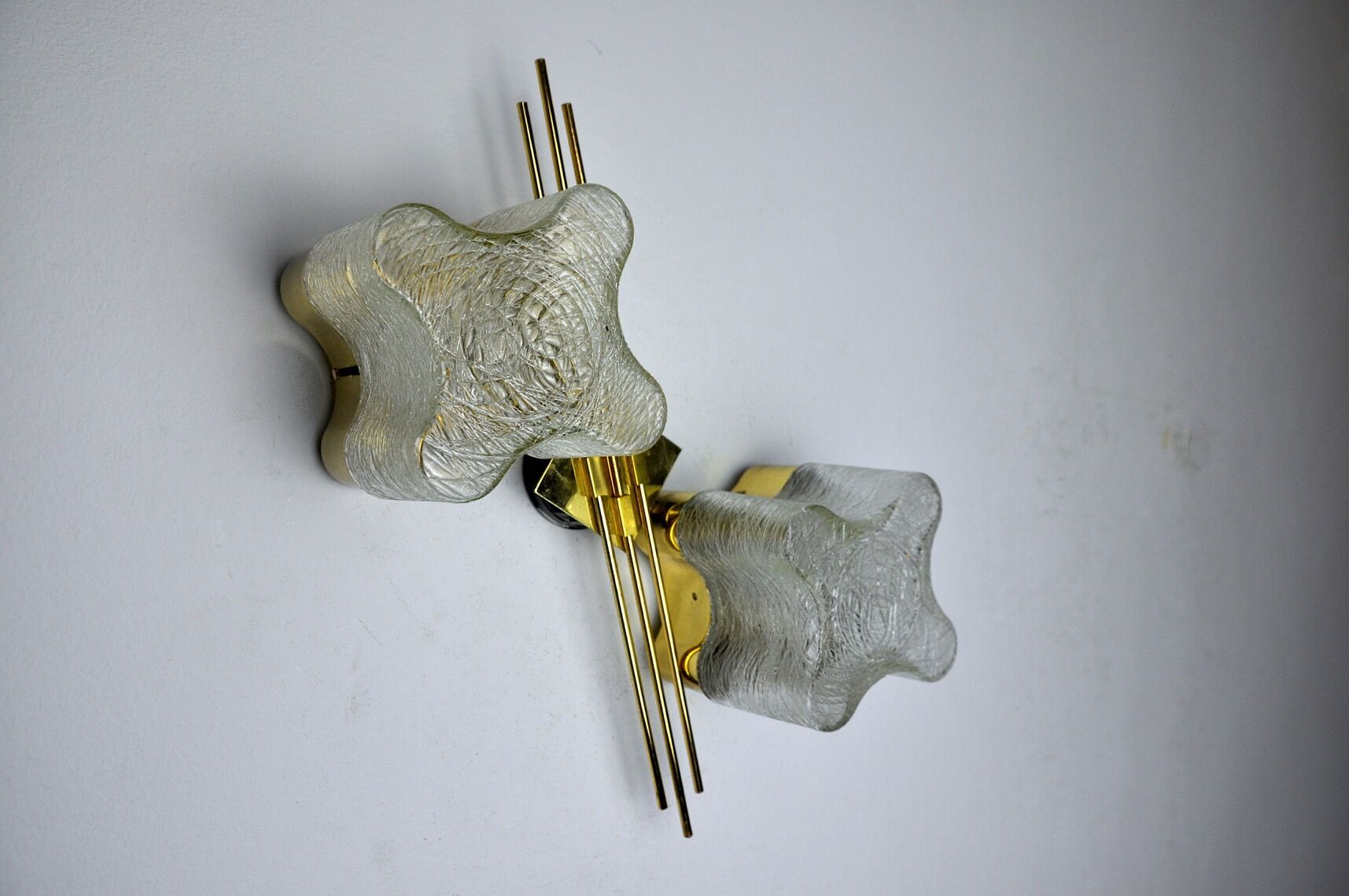 Applique maison Sciolari 2 feux Murano Italie 1970