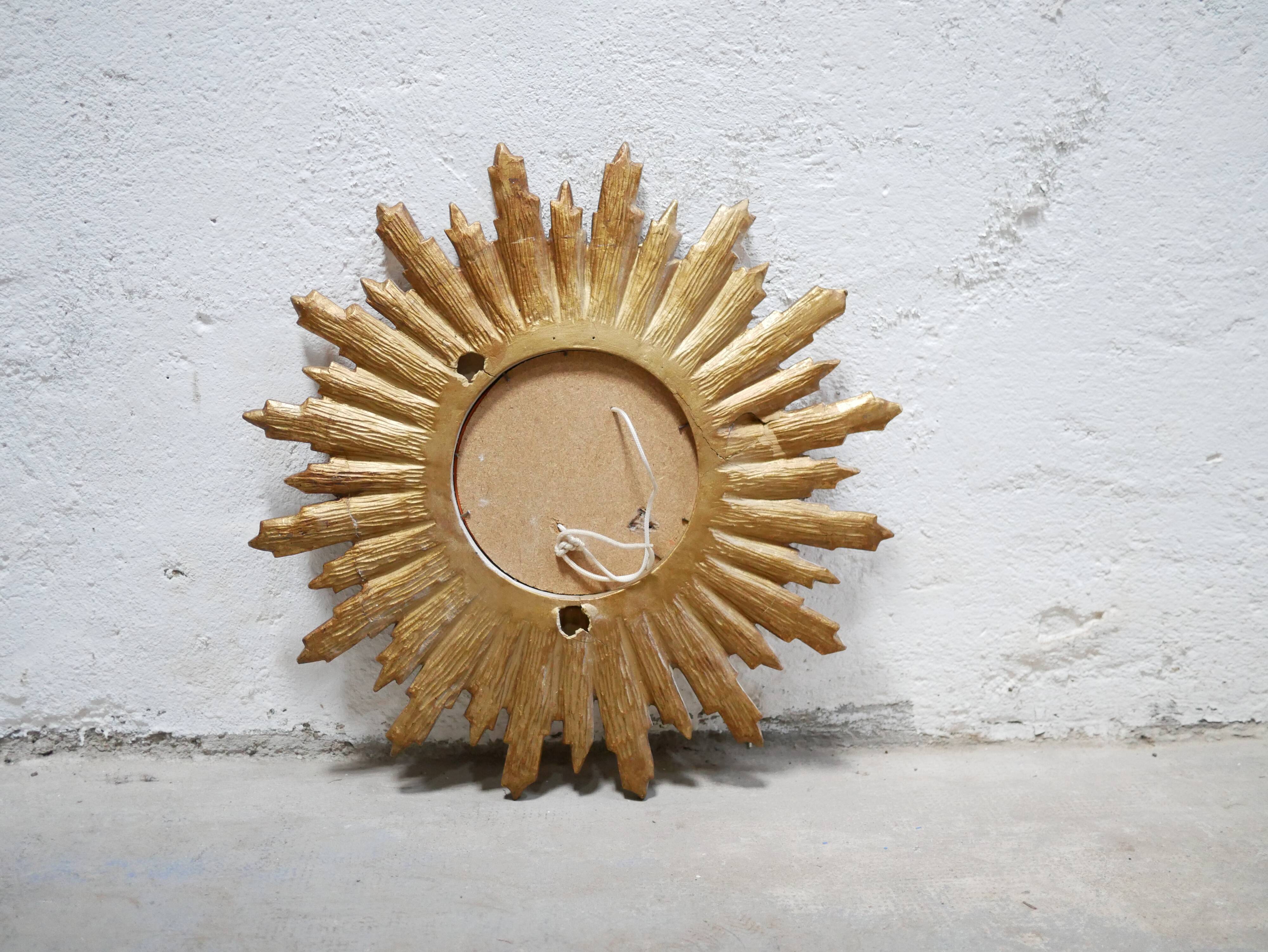 Vintage witch's eye sun mirror 53cm x 53cm