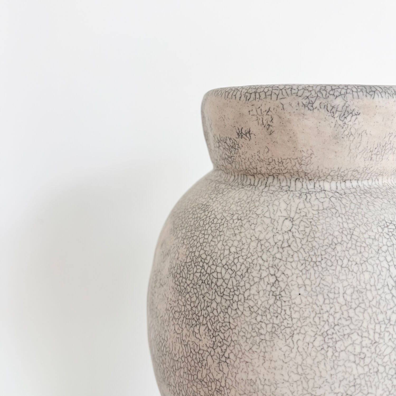 Cracked ceramic vase