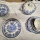 Complete table service The Cottage Lunéville 41 pieces blue decoration