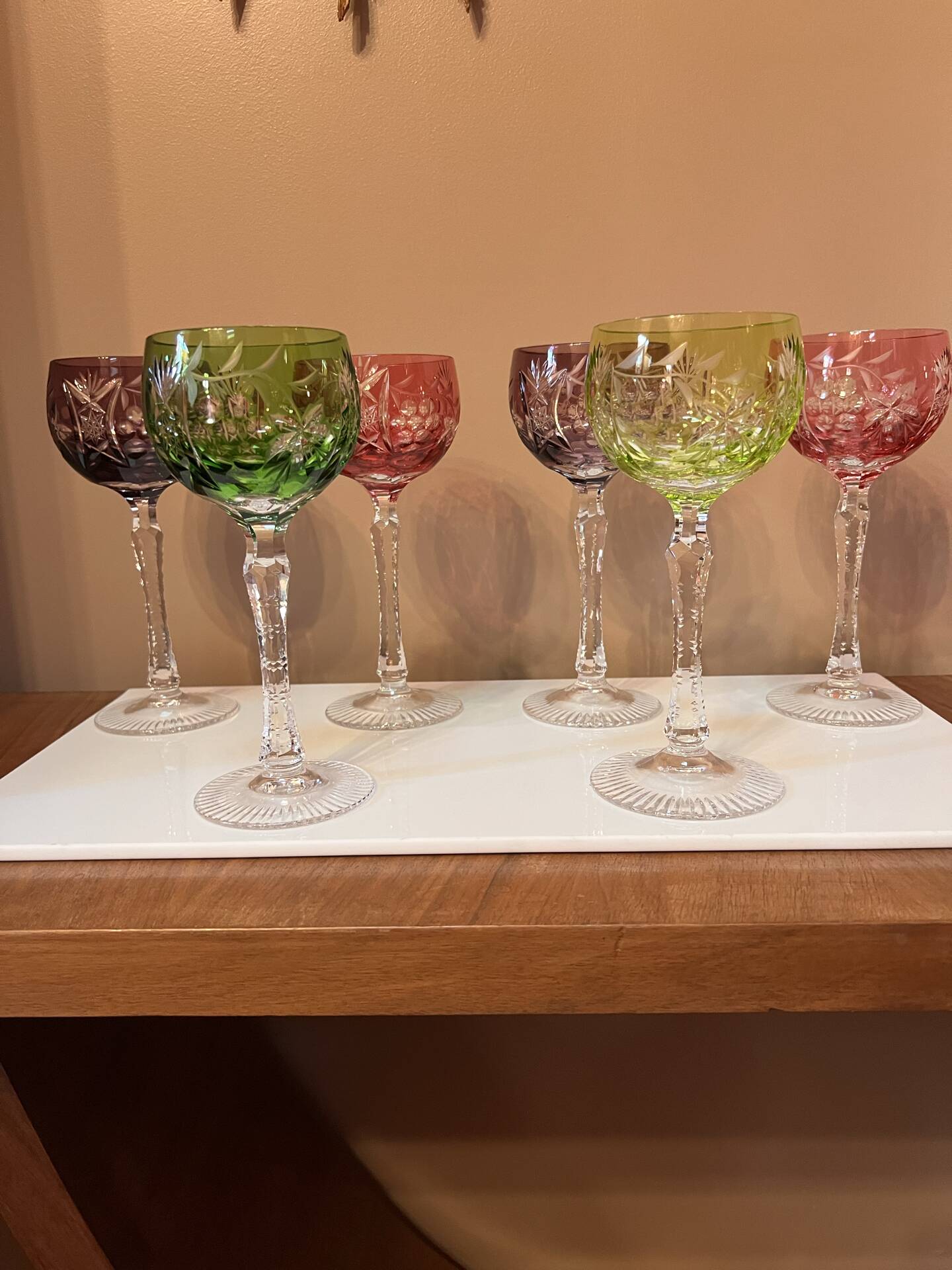 Service de verres à vin en cristal