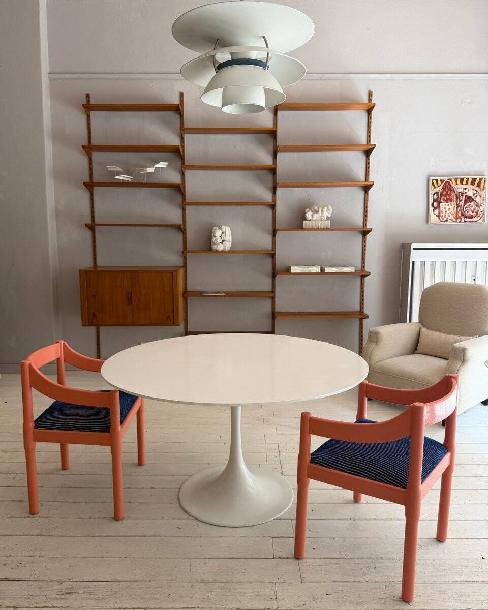 Large modular teak wall system by Kai Kristiansen, Denmark, 1960s