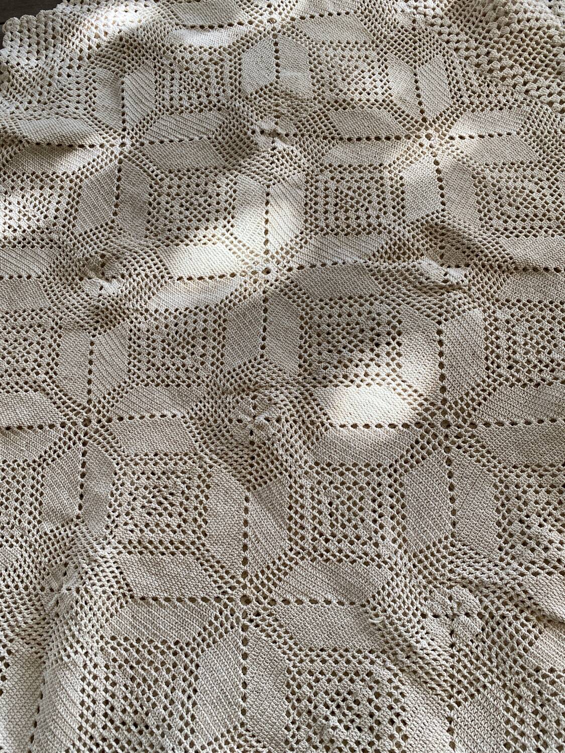 Crochet bedspread