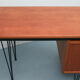1950s hairpin desk in teak from Netherlands
