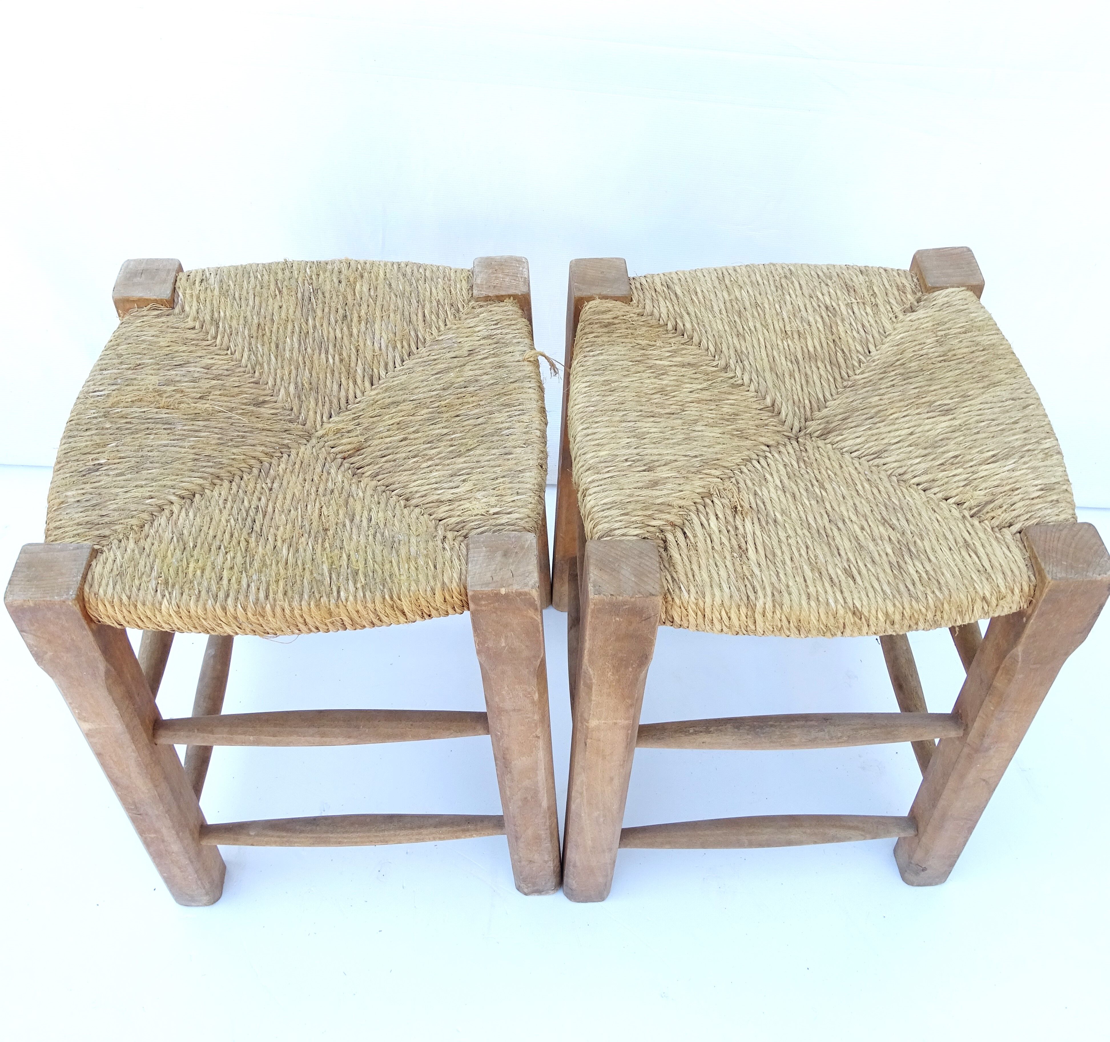 Lot 2 straw stools