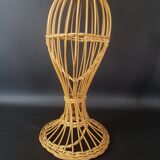 Door vintage wicker hat 70
