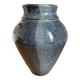 Thick blue ceramic vase