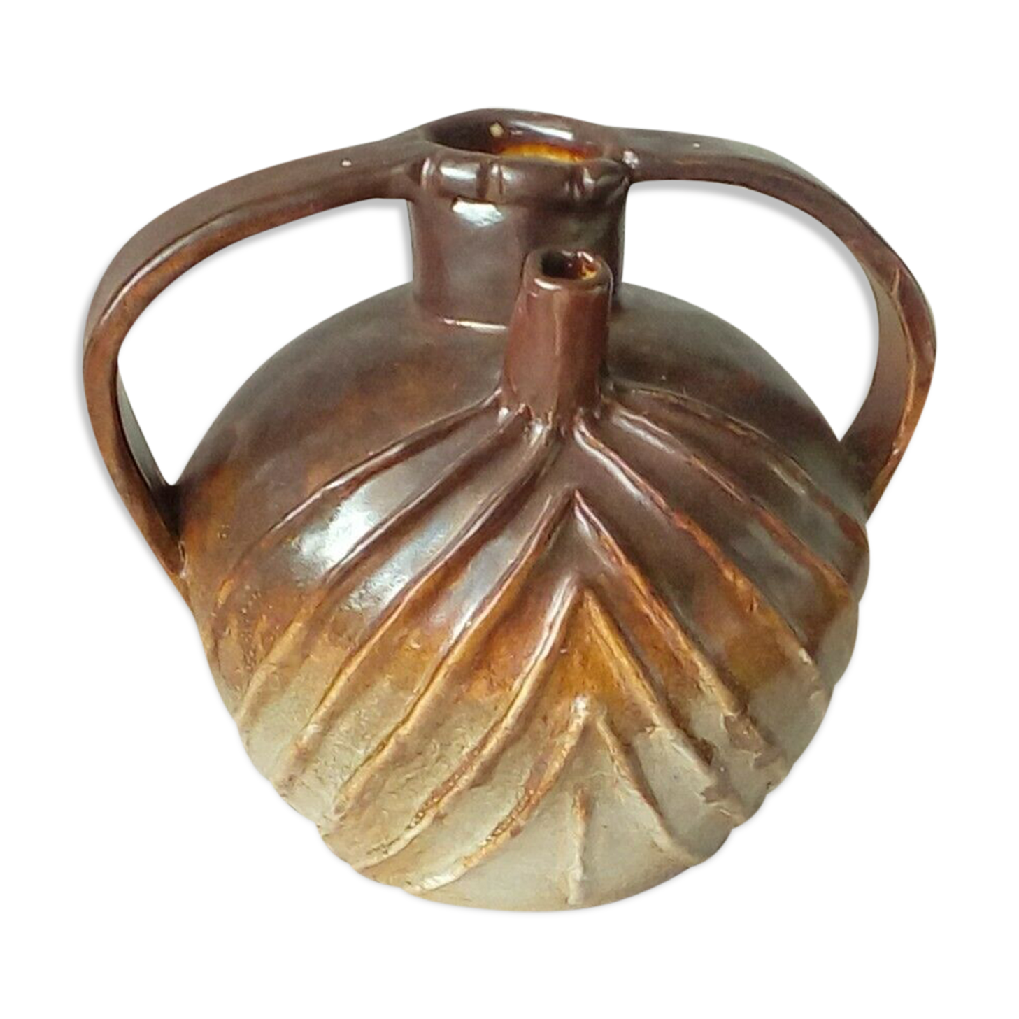 Jar buire in terracotta varnished auvergne late 19th