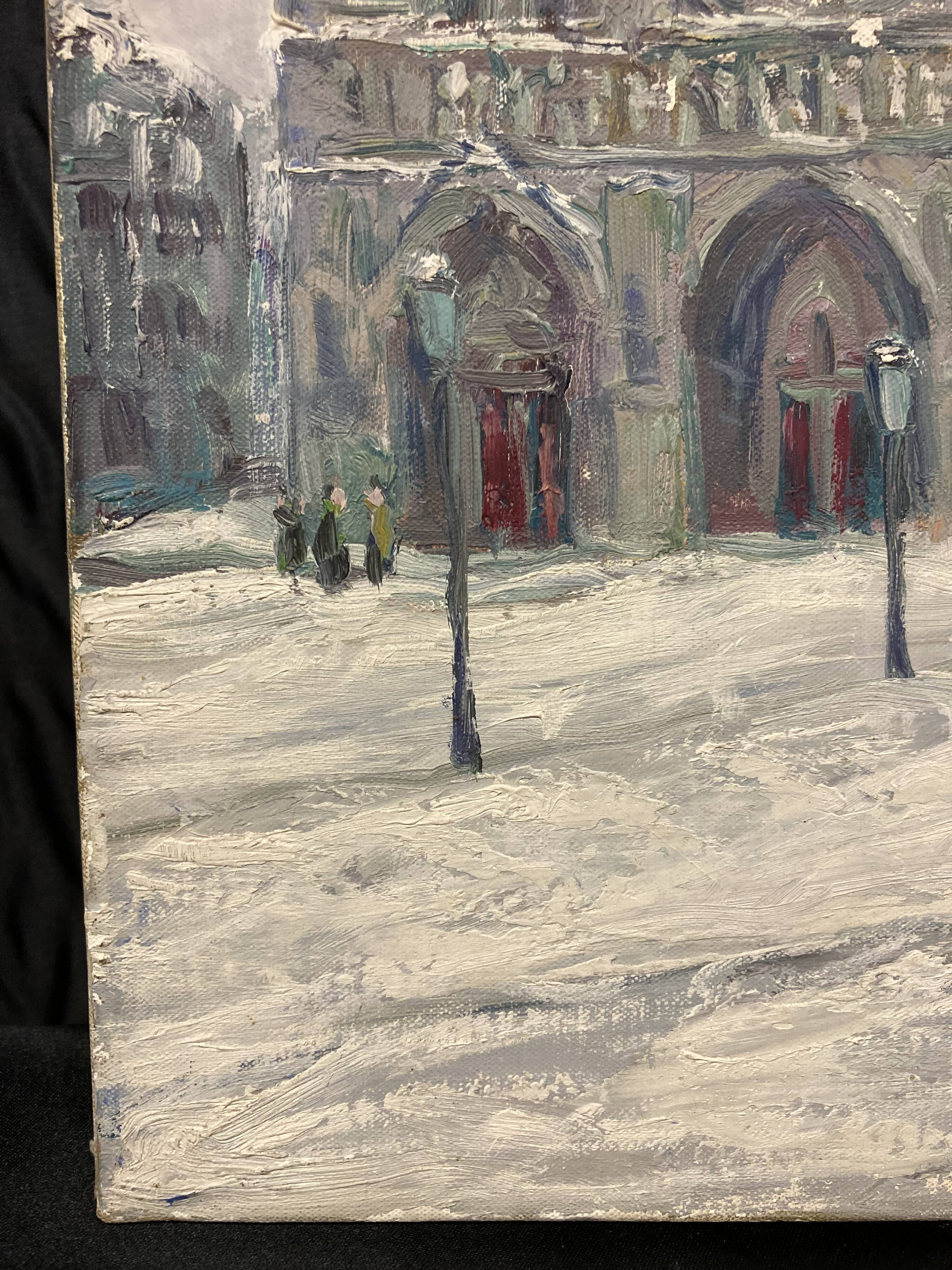 Pierre PERESS (1919-1990) Notre-Dame de Paris, Oil on canvas 1980's