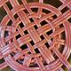 Vintage cup in braided pink barbotine