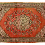 Anatolian handmade vintage rug 233 cm x 180 cm