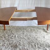 Table à manger ronde en teck années 60