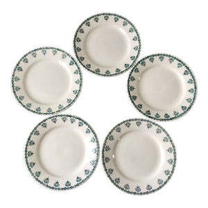 Lot de 5 assiettes plates