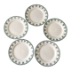 Set of 5 flat plates Terre de Fer Saint-Amand late nineteenth