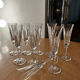 9 Saint Louis cut crystal champagne flutes