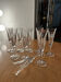 9 flûtes à champagne en cristal taillé Saint Louis