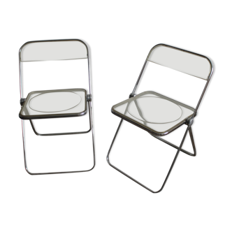 Lot 2 chaises Plia de Giancarlo Piretti pour Castelli circa 1960
