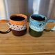 Duo de mugs artisanaux style "Fat Lava" / Vallauris