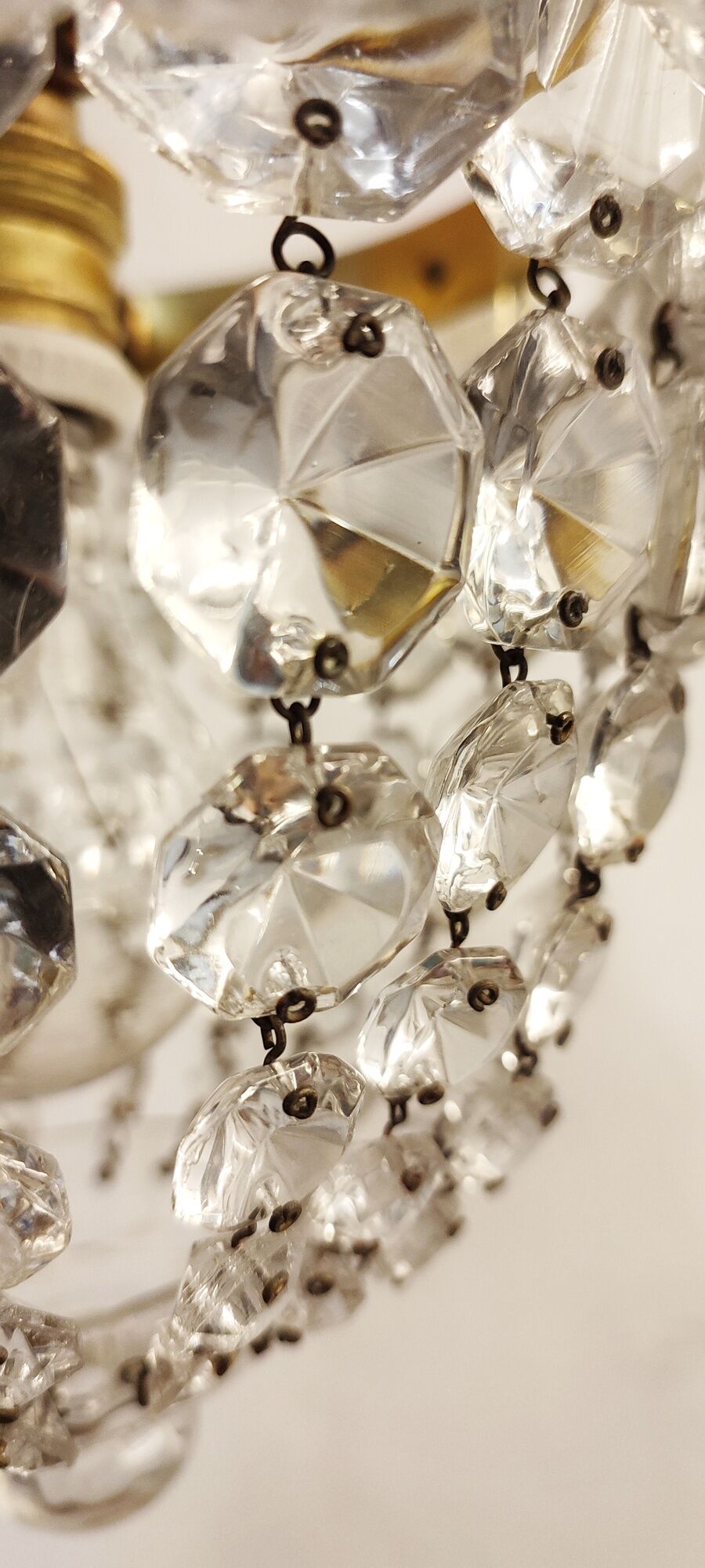Classic crystal ceiling lamp France 1950s