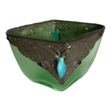 Frosted glass vase