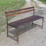 Bench of the 50s in iron and wood