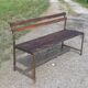 Banc des années 50 en fer et bois