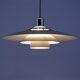 Danish hanging lamp in grey / anthracite metal, 1980s