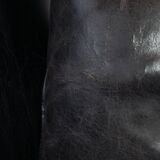 Luxurious and comfortable sheepskin armchair in a unique, stately black color