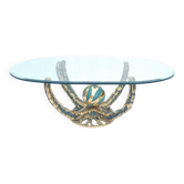 Table basse sculpturale vintage Octo par Henri Fernandez