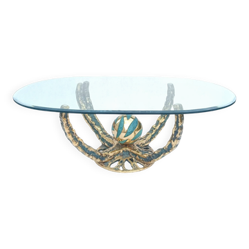 Vintage sculptural coffee table Octo by Henri Fernandez