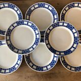 8 dessert plates made of antique earthenware