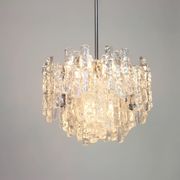 Glass ice Murano chandeliers by Kalmar, Austria, 1960s