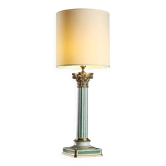Antique column-shaped lamp The Porcellane Florence XX Century
