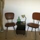 Vintage chrome and skai chairs