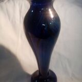 Superb old glass paste vase signed Rick Strini