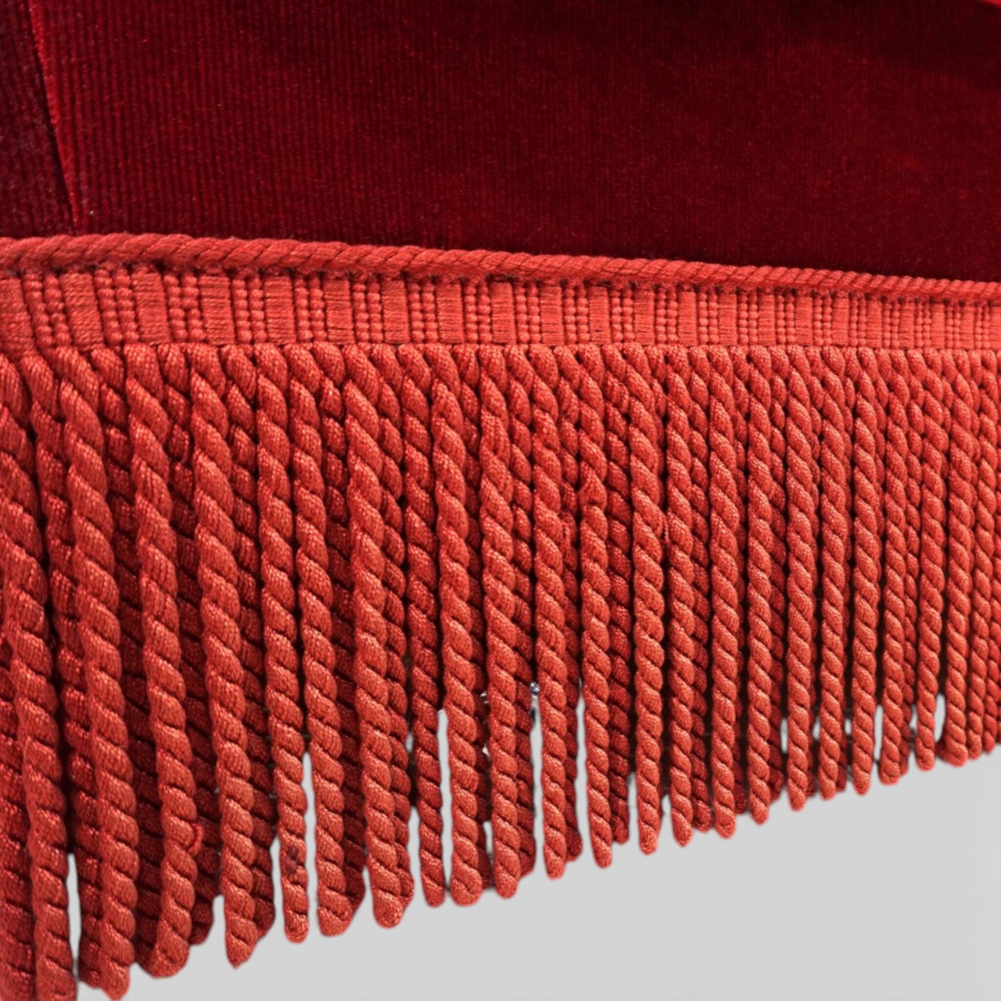 Hollywood Regency red lounge chair in Art Deco style, 1940