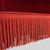 Hollywood Regency red lounge chair in Art Deco style, 1940