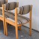 Suite of 4 chairs self beech brass and wool 1960